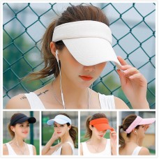 Mujer Visor Sun Hat Golf Tennis Beach Hombre Cap Adjustable Sports Plain Colors  eb-14605232